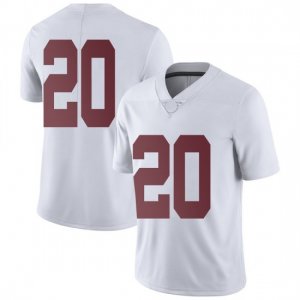NCAA Men's Alabama Crimson Tide #20 Drew Sanders Stitched College Nike Authentic No Name White Football Jersey OQ17J03QD